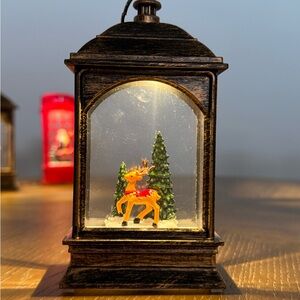 Christmas LED Reindeer Lantern | Mini Holiday Decor Night Light